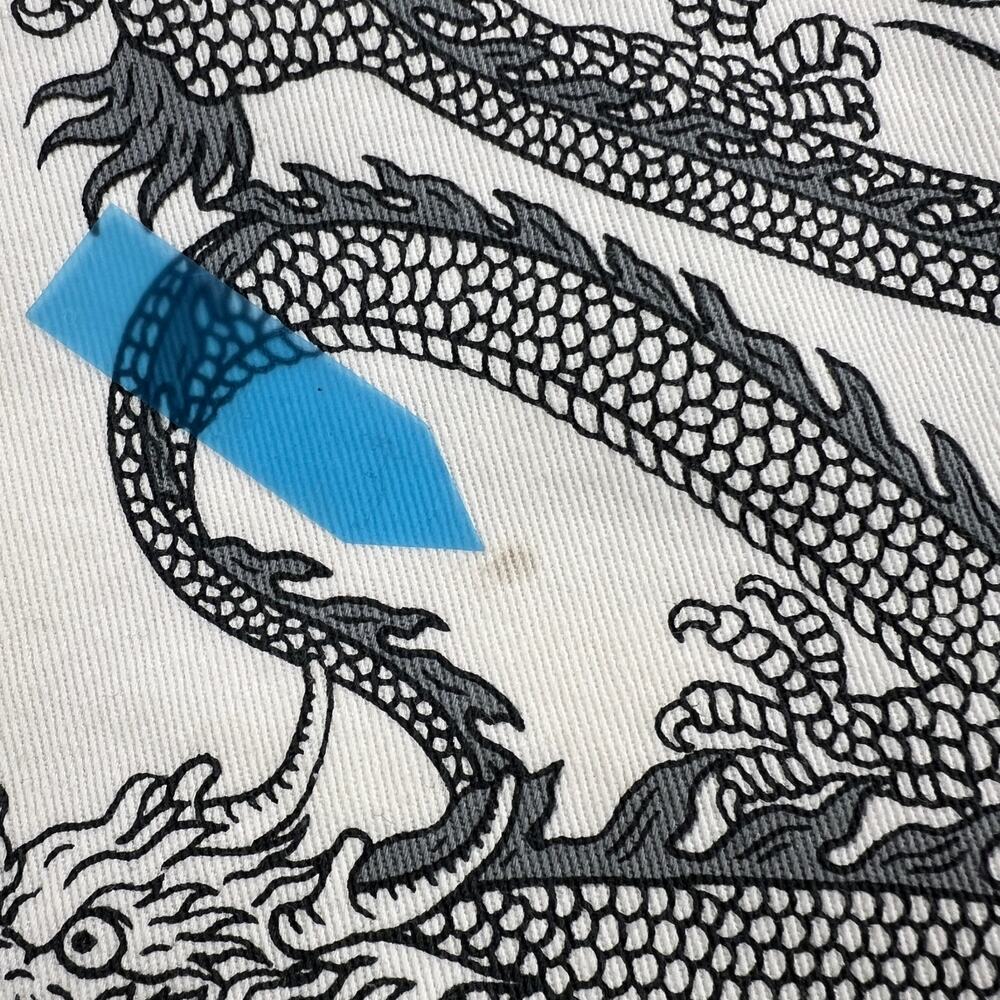 MOTEL Rocks Zoven Trousers Dragon Rope White High Waist 32" Inseam Size M - Picture 7 of 14